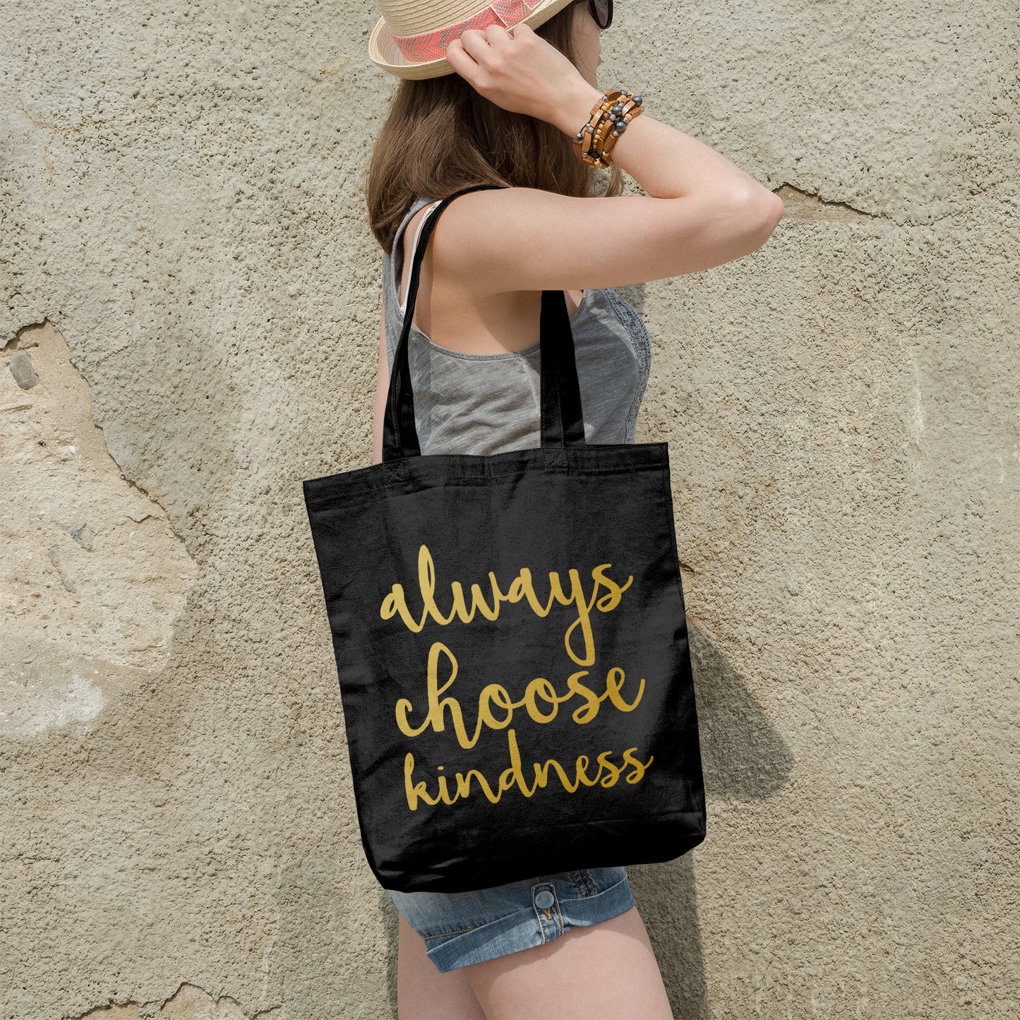 Always choose kindness | 100% Organic Cotton tote bag-Tote bags-Adnil Creations