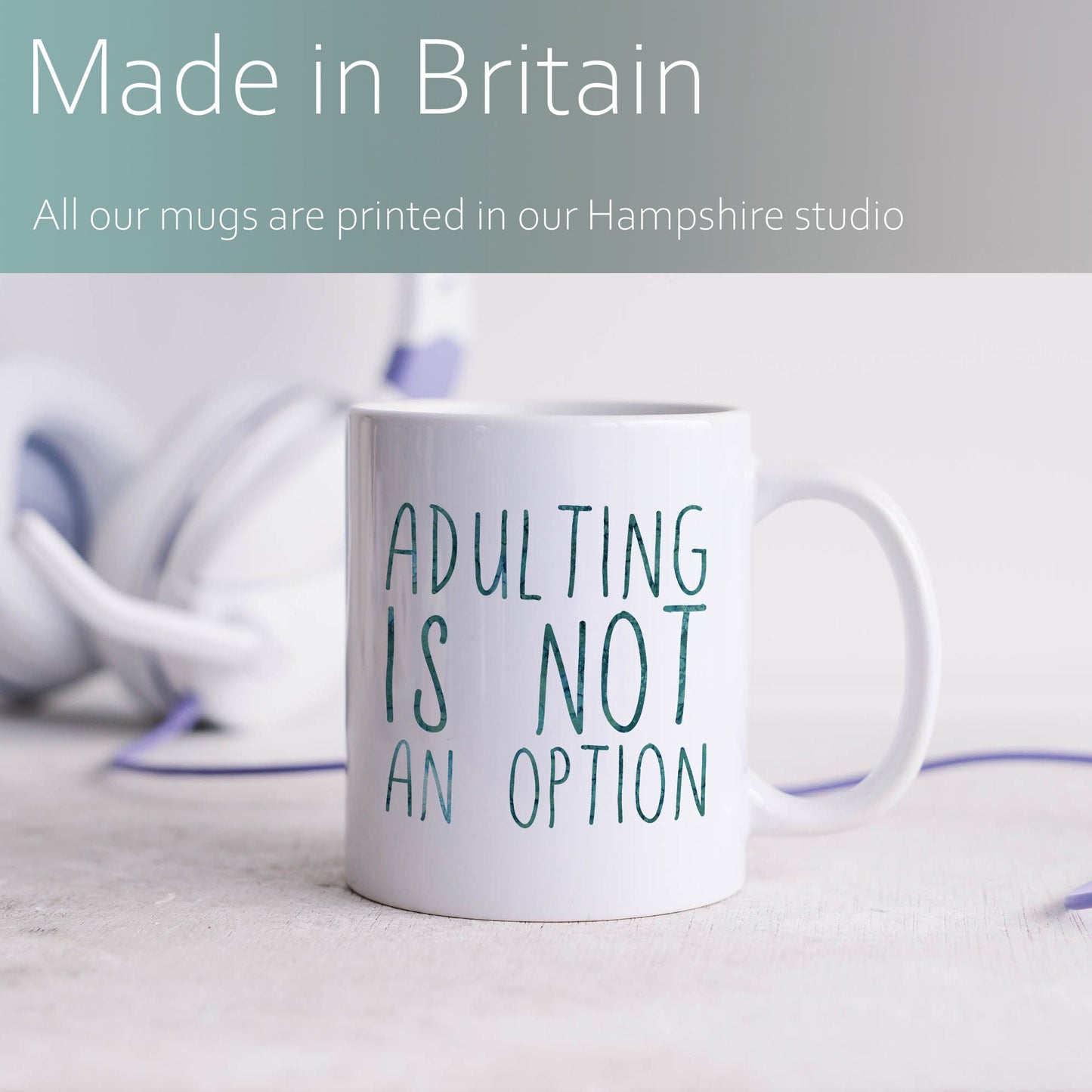 Adulting is not an option | Ceramic mug-Ceramic mug-Adnil Creations