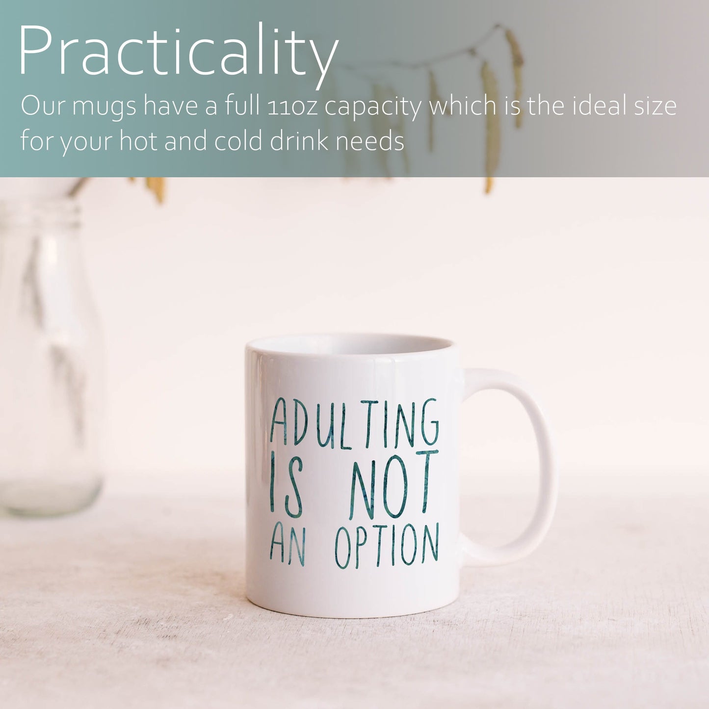 Adulting is not an option | Ceramic mug-Ceramic mug-Adnil Creations