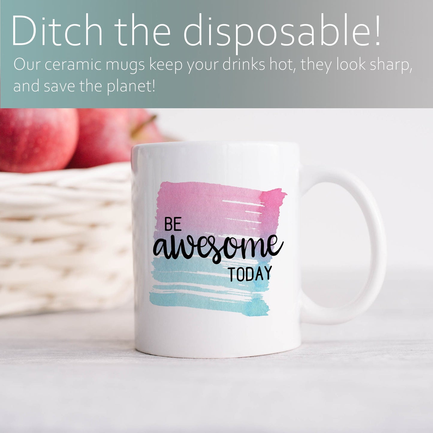 Be awesome today | Ceramic mug-Ceramic mug-Adnil Creations
