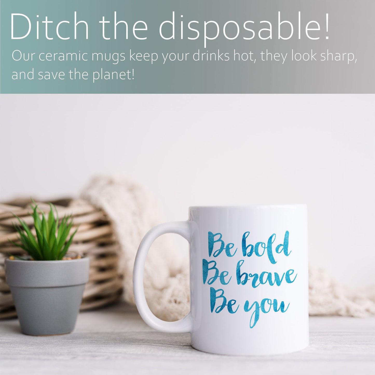 Be bold, be brave, be you | Ceramic mug-Ceramic mug-Adnil Creations