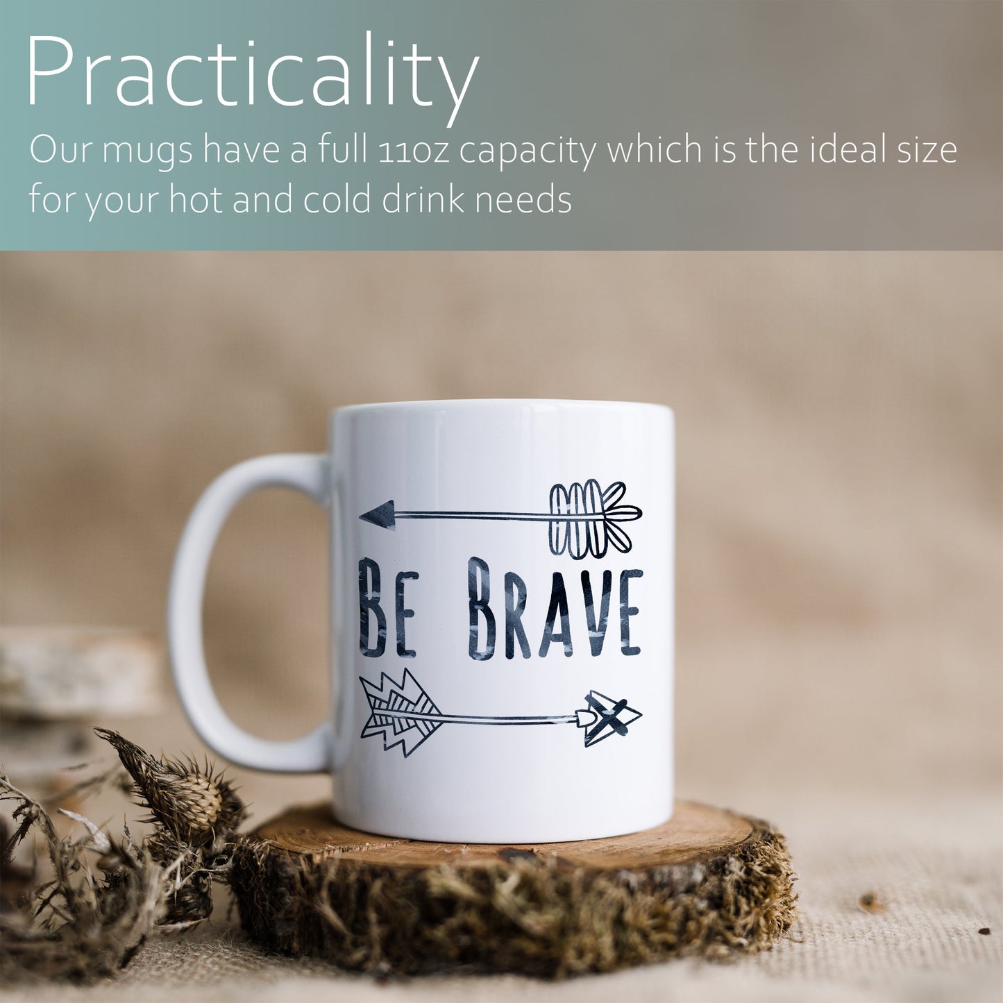 Be brave | Ceramic mug-Ceramic mug-Adnil Creations