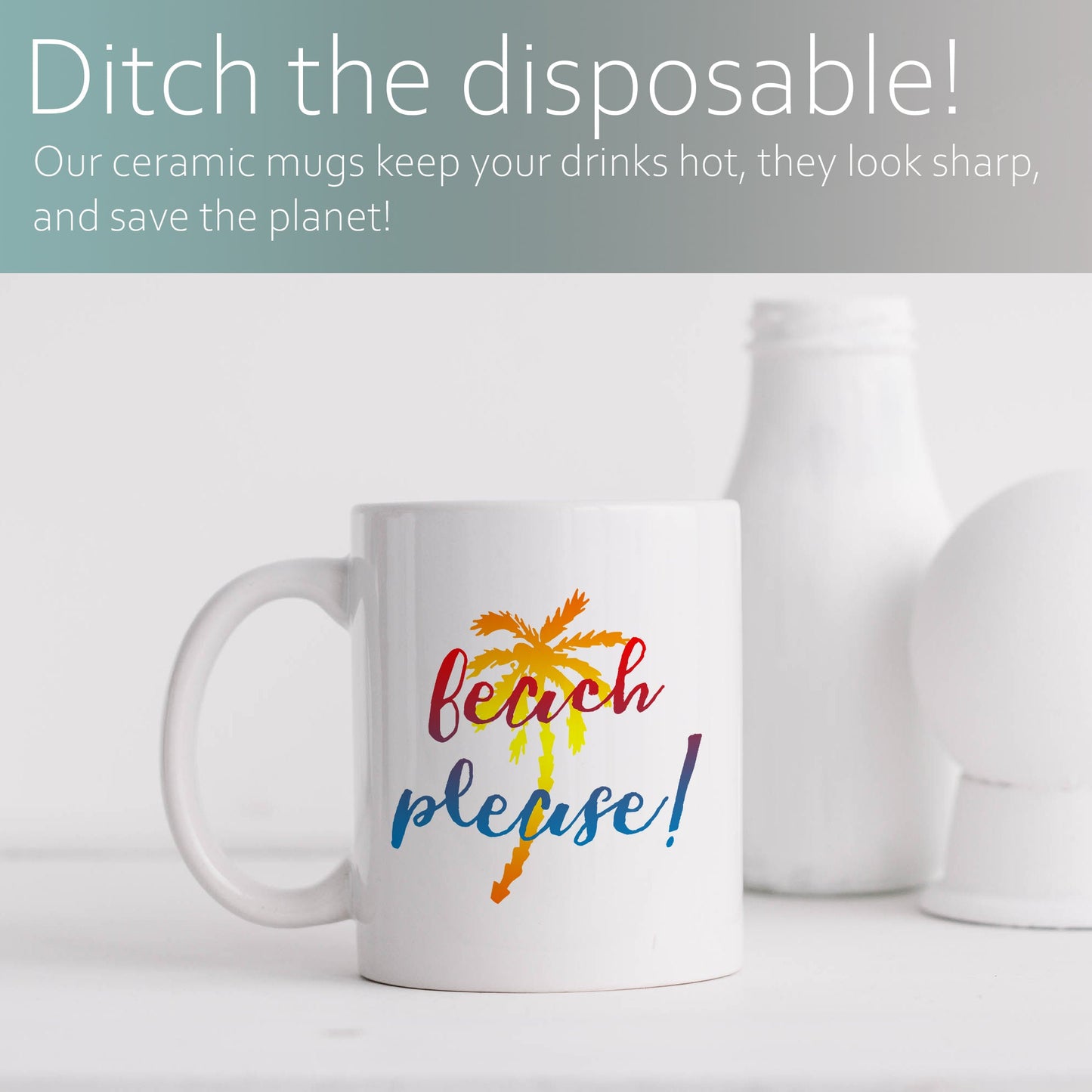 Beach please! | Ceramic mug-Ceramic mug-Adnil Creations