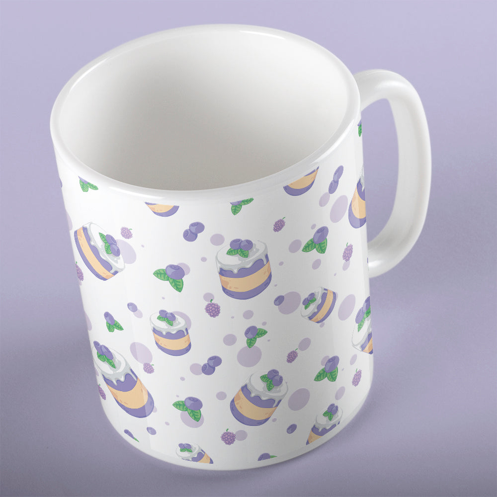 Blueberry cakes pattern | Ceramic mug - Adnil Creations