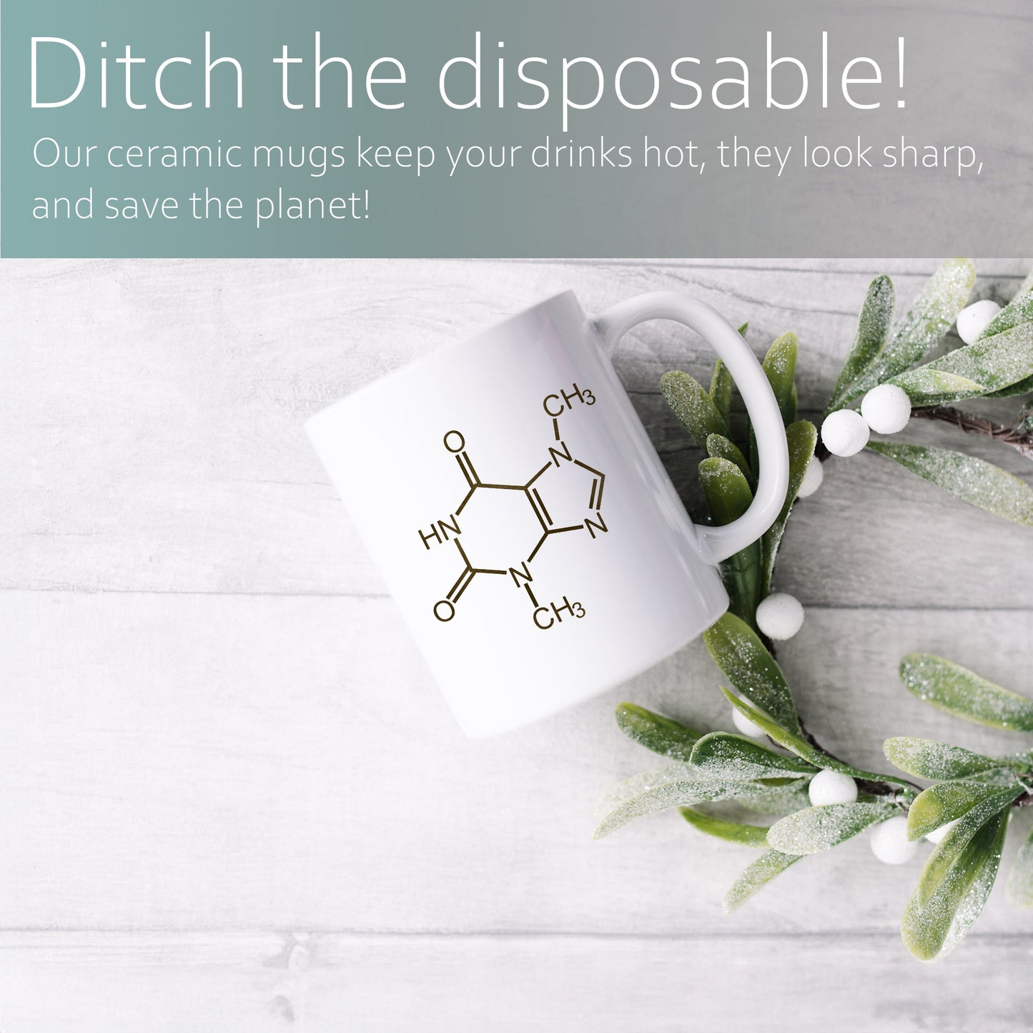 Chocolate molecule | Ceramic mug-Ceramic mug-Adnil Creations