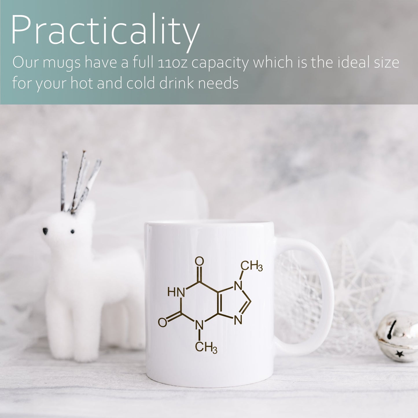 Chocolate molecule | Ceramic mug-Ceramic mug-Adnil Creations