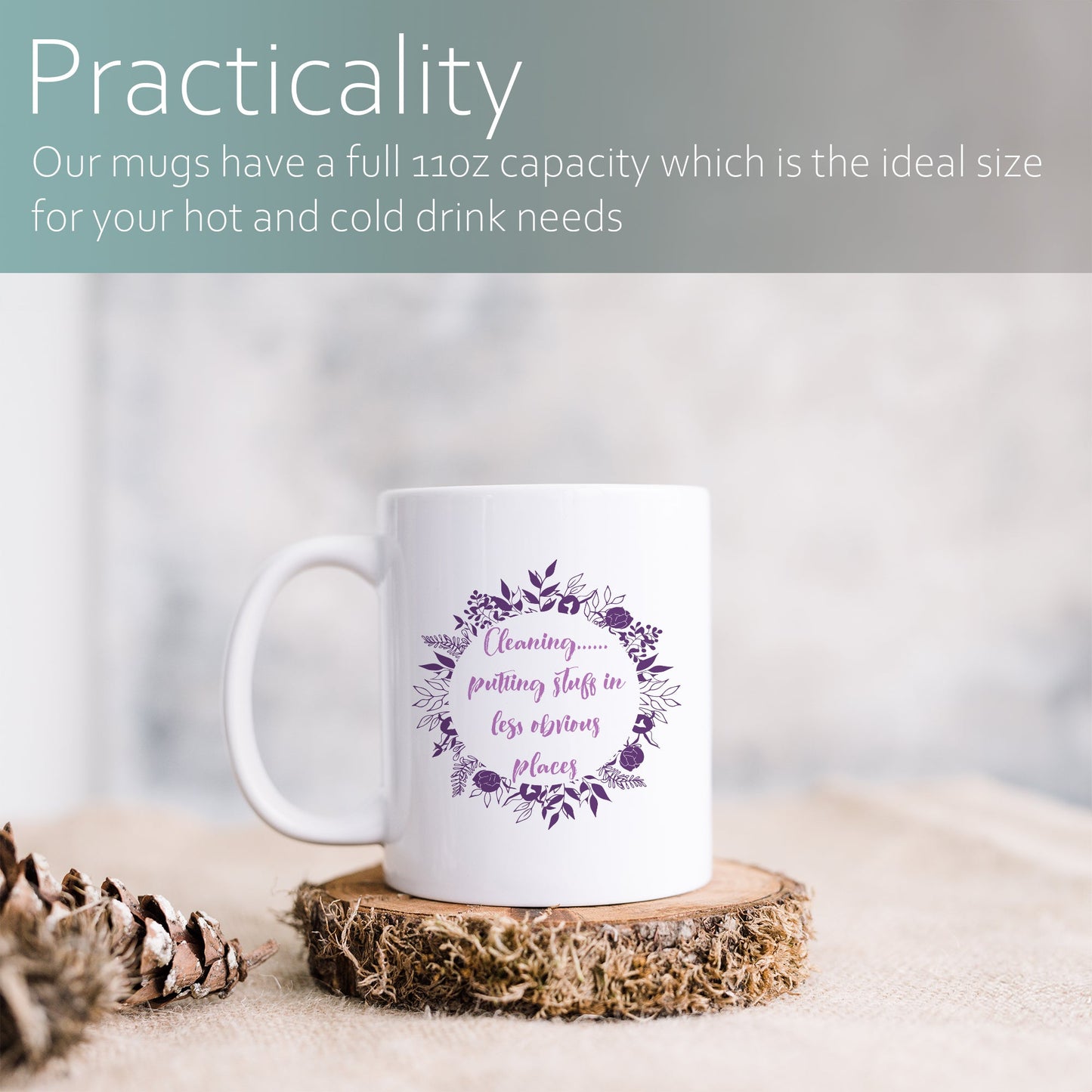 Cleaning: Putting stuff in less obvious places | Ceramic mug-Ceramic mug-Adnil Creations