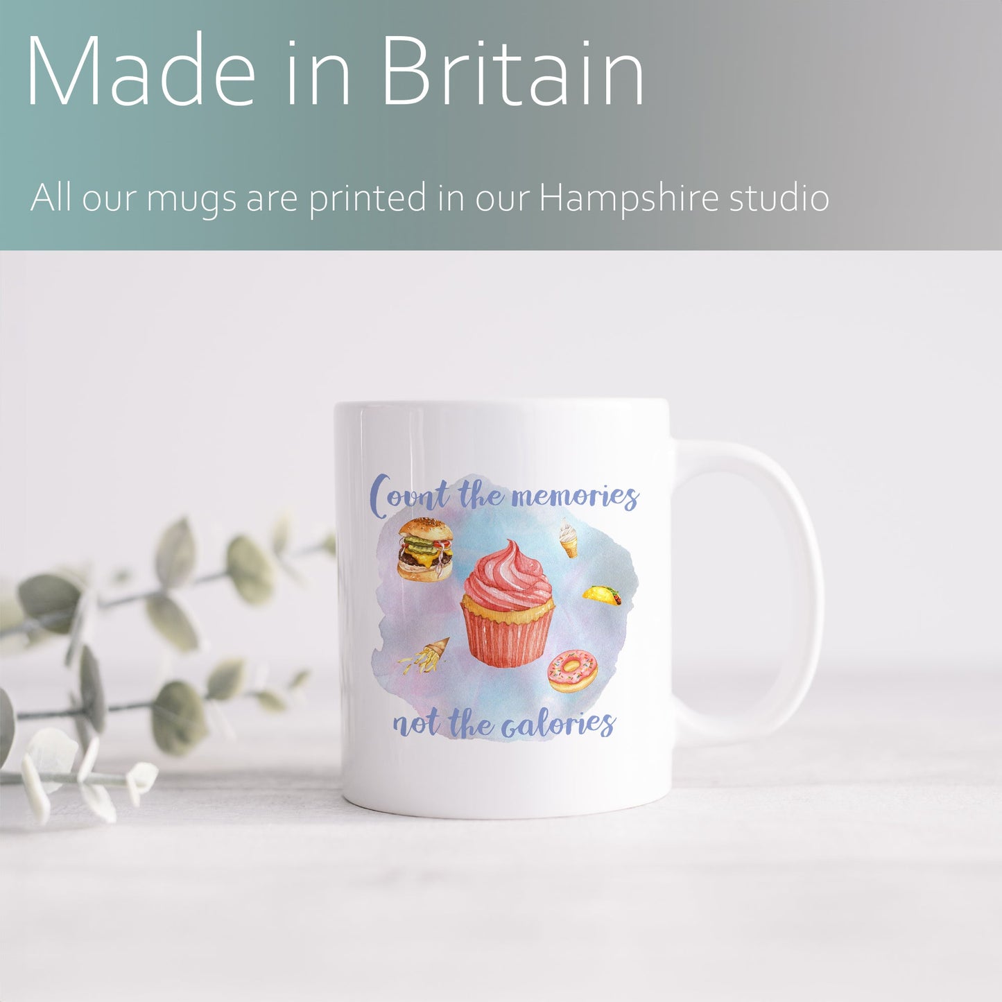 Count the memories not the calories | Ceramic mug-Ceramic mug-Adnil Creations