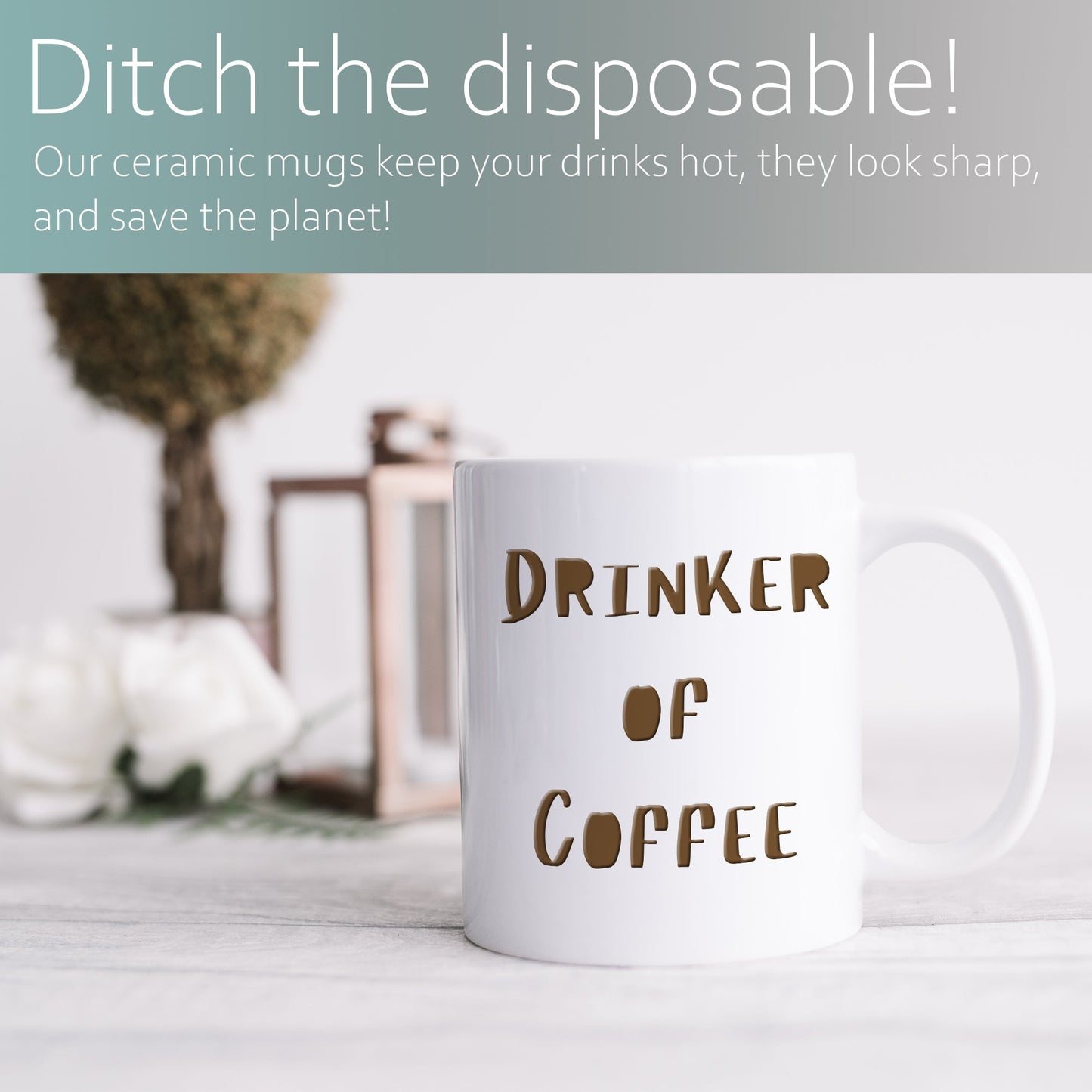 Drinker of coffee | Ceramic mug-Ceramic mug-Adnil Creations