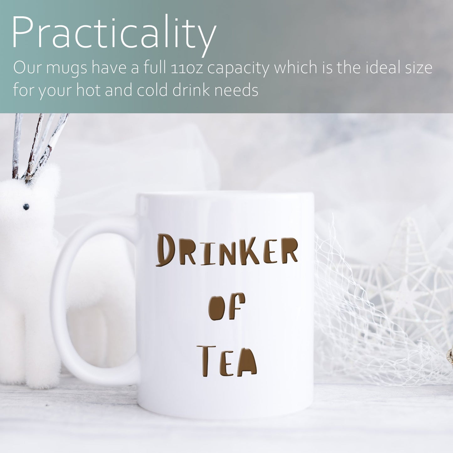 Drinker of Tea | Ceramic mug-Ceramic mug-Adnil Creations