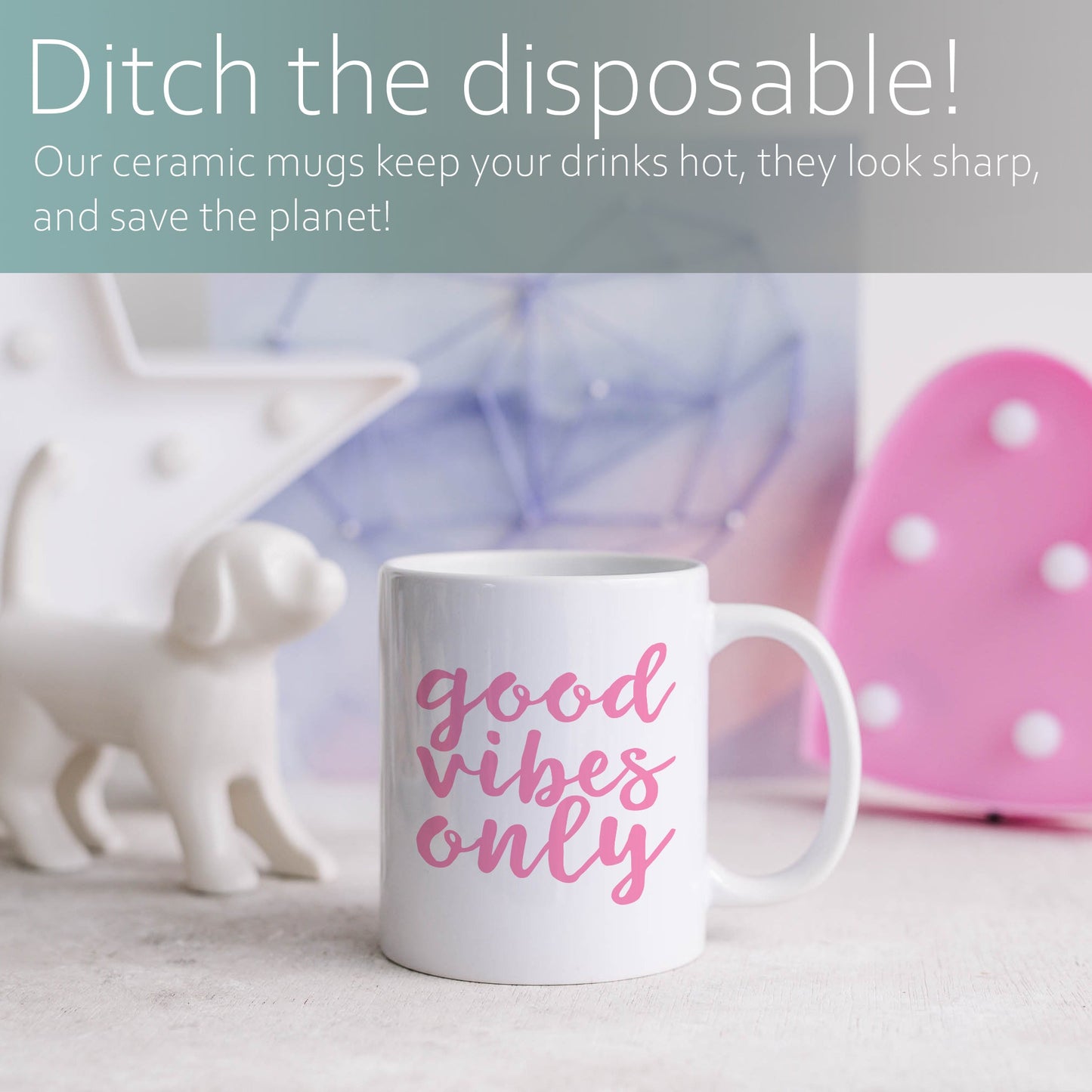Good vibes only | Ceramic mug-Ceramic mug-Adnil Creations