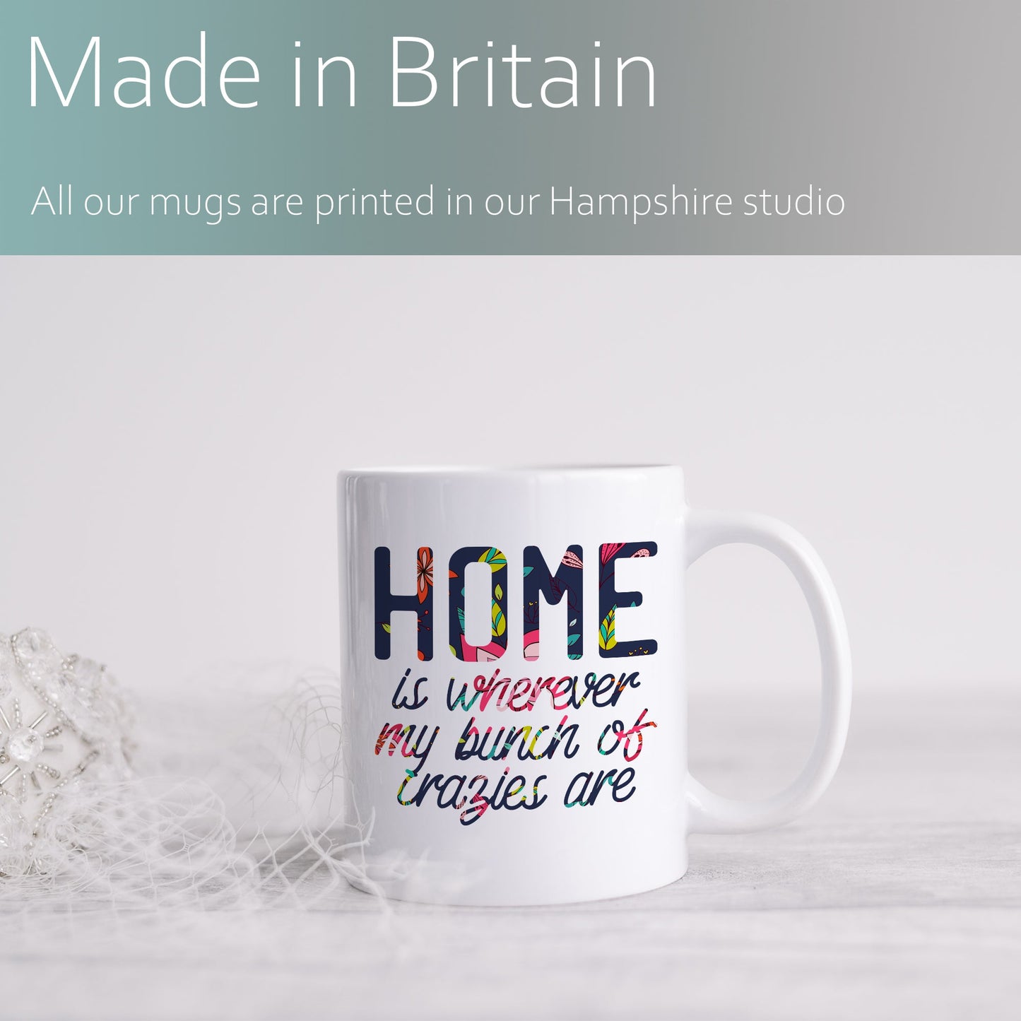 Home is wherever my bunch of crazies are | Ceramic mug-Ceramic mug-Adnil Creations
