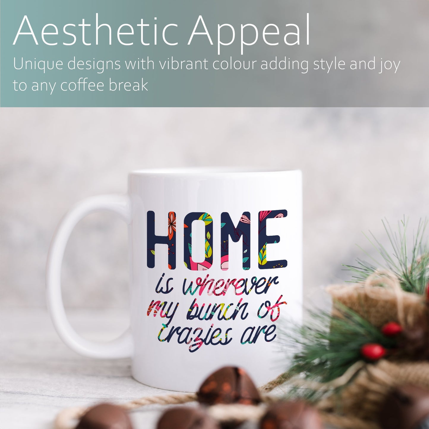 Home is wherever my bunch of crazies are | Ceramic mug-Ceramic mug-Adnil Creations