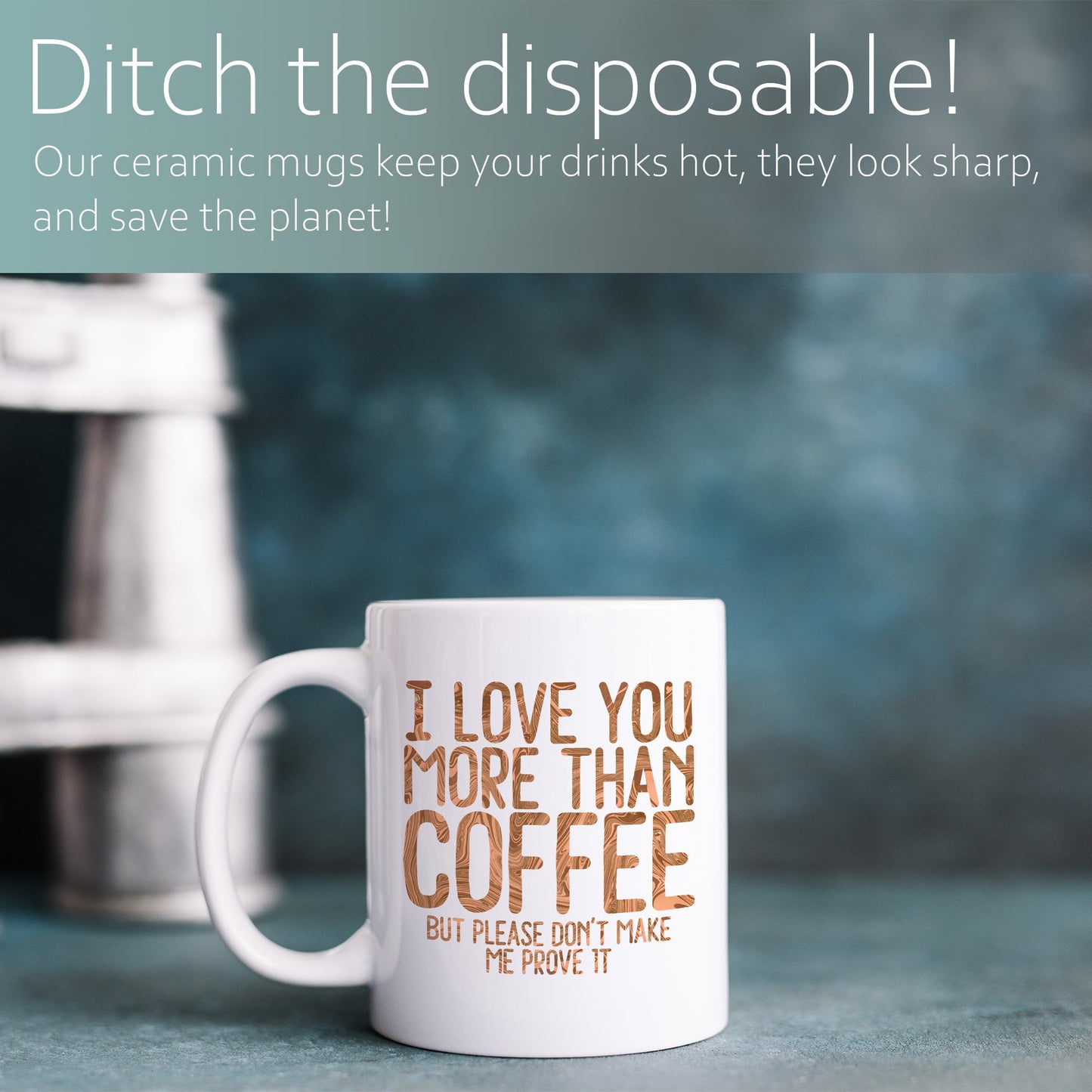 I love you more than coffee | Ceramic mug-Ceramic mug-Adnil Creations