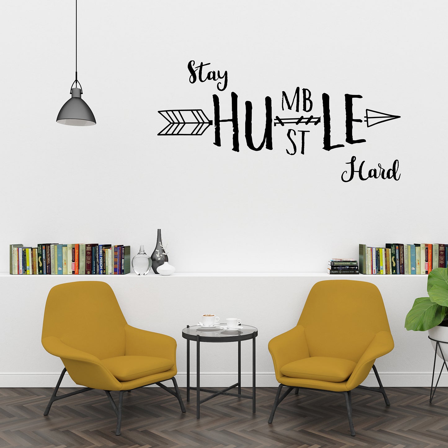 Stay humble hustle hard | Wall quote-Wall quote-Adnil Creations