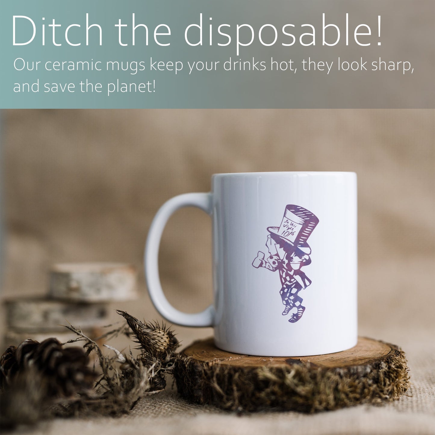 Mad hatter | Ceramic mug-Ceramic mug-Adnil Creations
