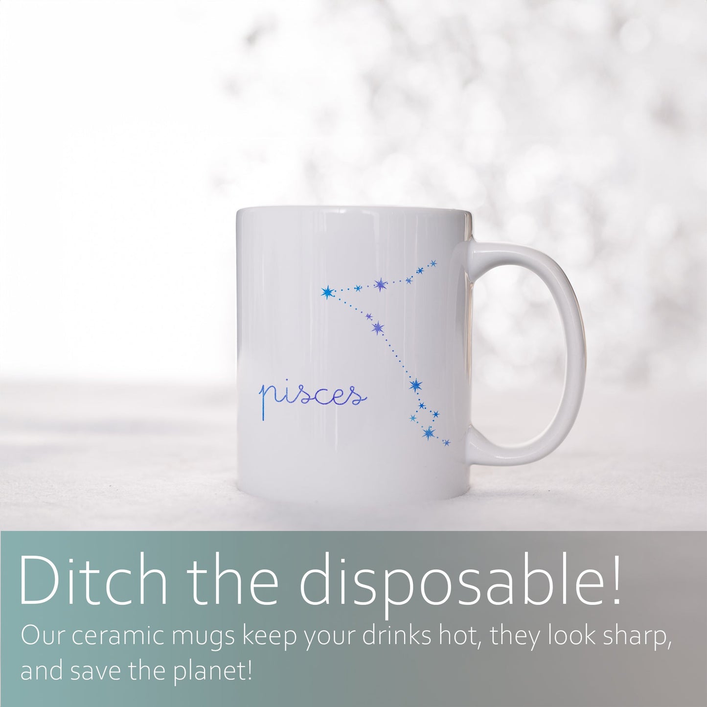 Pisces constellation | Ceramic mug-Ceramic mug-Adnil Creations