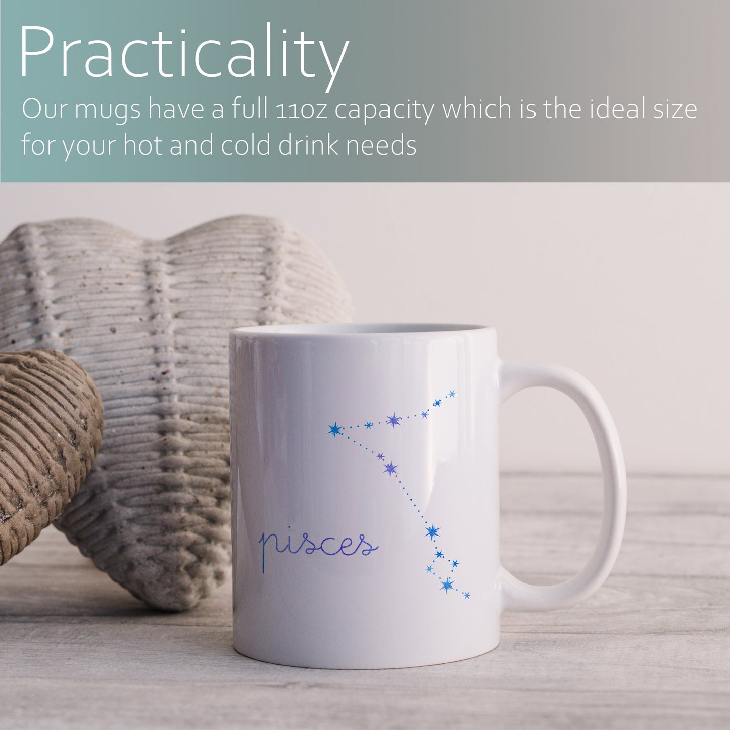 Pisces constellation | Ceramic mug-Ceramic mug-Adnil Creations