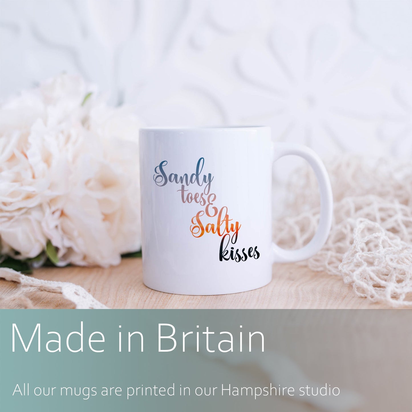 Sandy toes and salty kisses | Ceramic mug-Ceramic mug-Adnil Creations