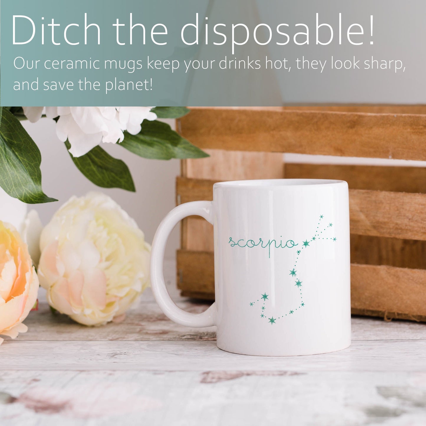 Scorpio constellation | Ceramic mug-Ceramic mug-Adnil Creations