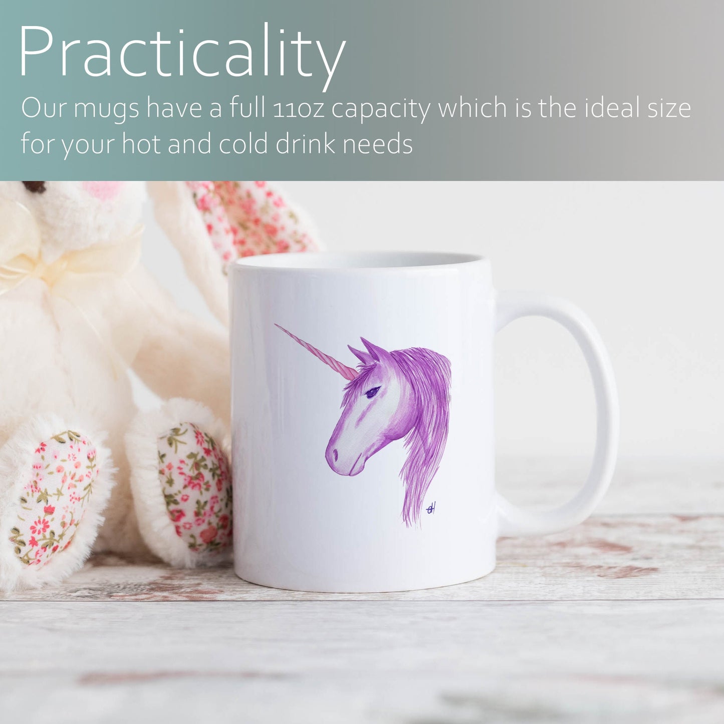 Watercolour unicorn | Ceramic mug-Ceramic mug-Adnil Creations