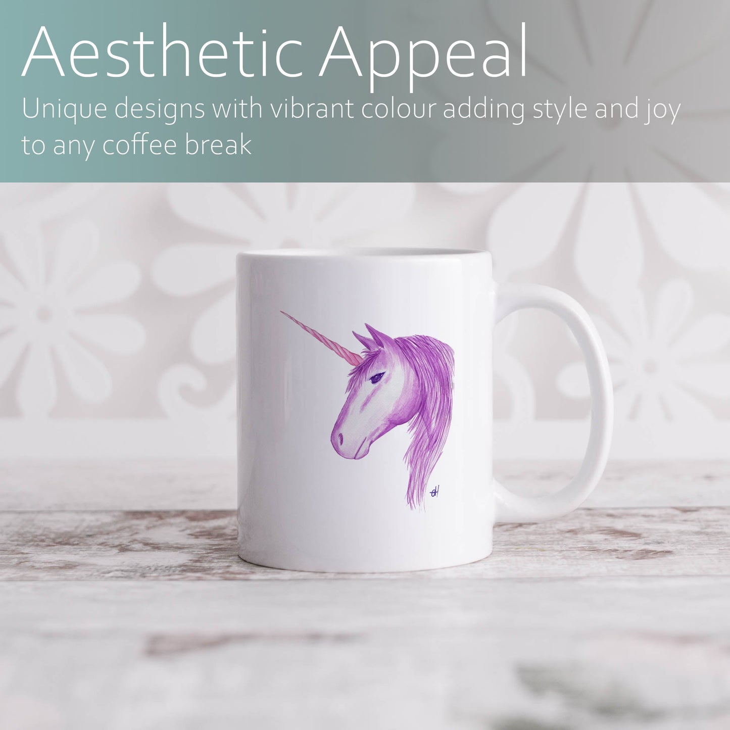 Watercolour unicorn | Ceramic mug-Ceramic mug-Adnil Creations