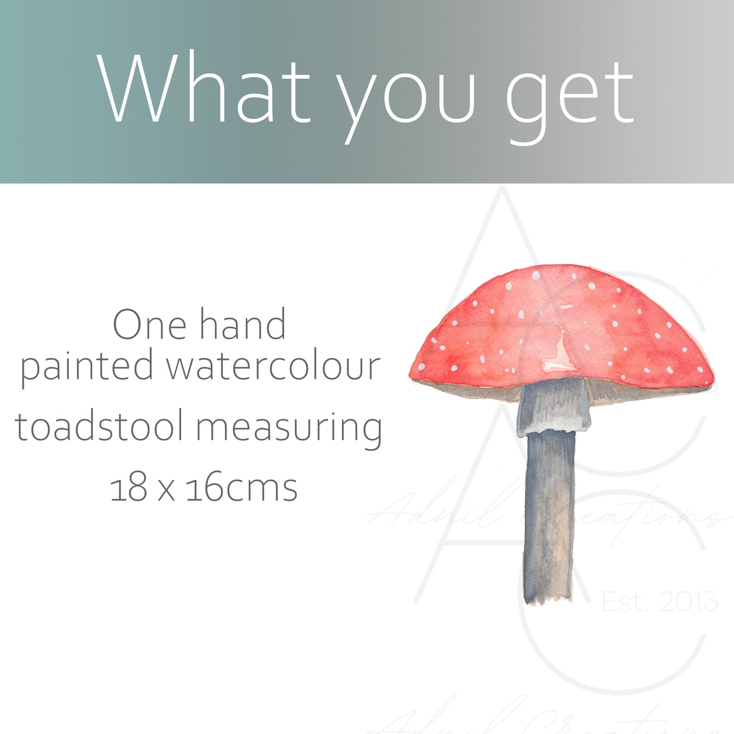 Watercolour toadstool | Fabric wall stickers