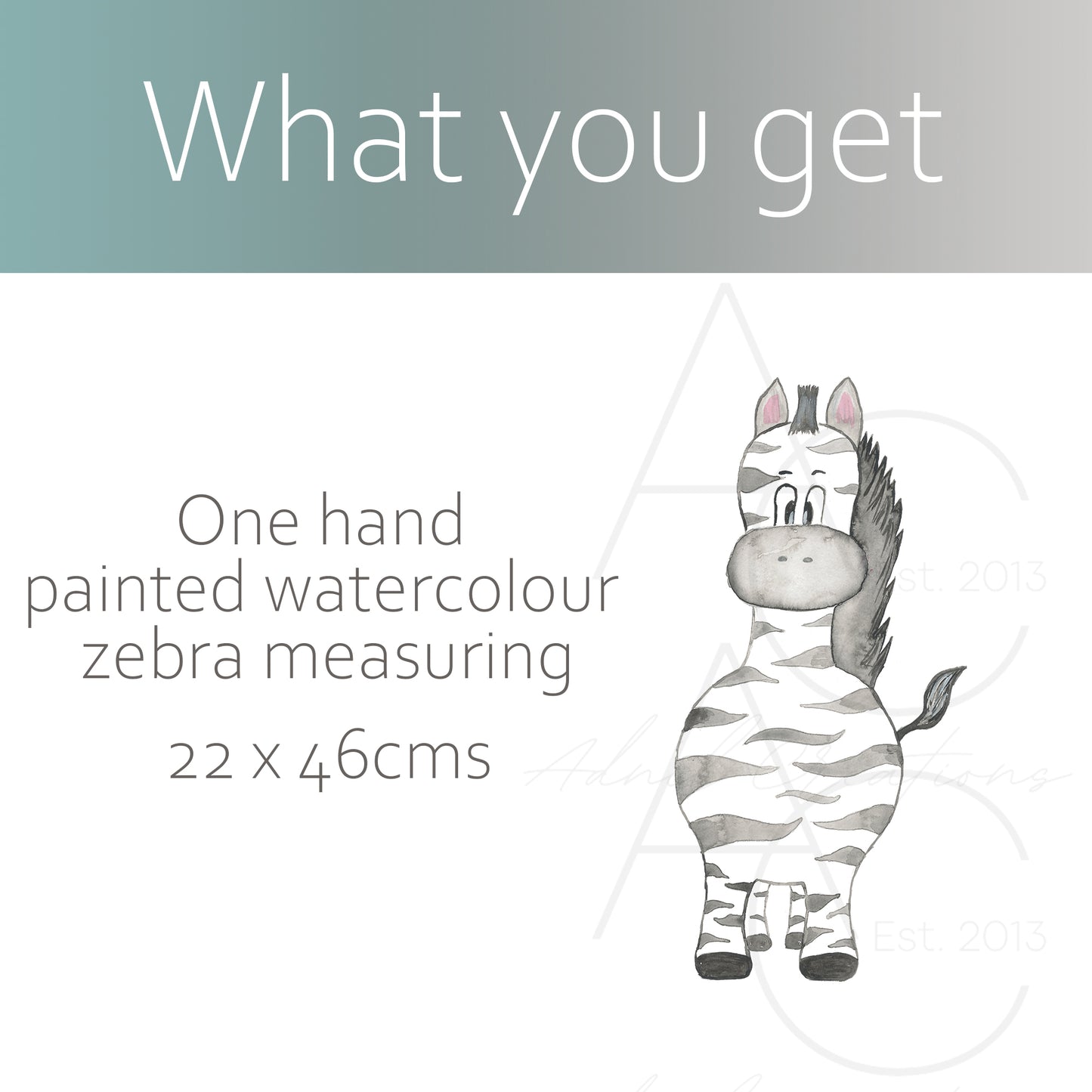 Watercolour zebra | Fabric wall stickers-Fabric wall stickers-Adnil Creations