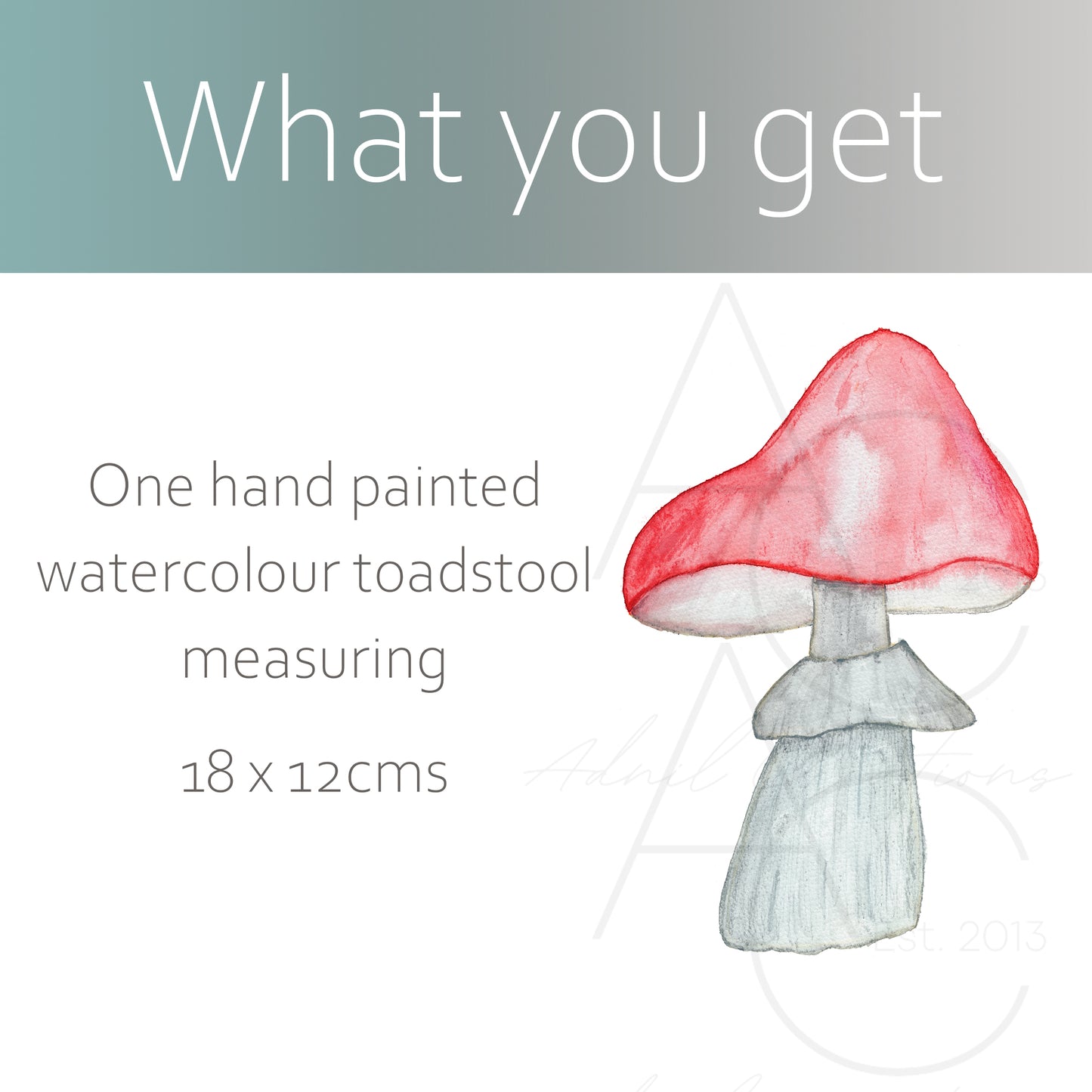Watercolour mushroom | Fabric wall stickers-Fabric wall stickers-Adnil Creations