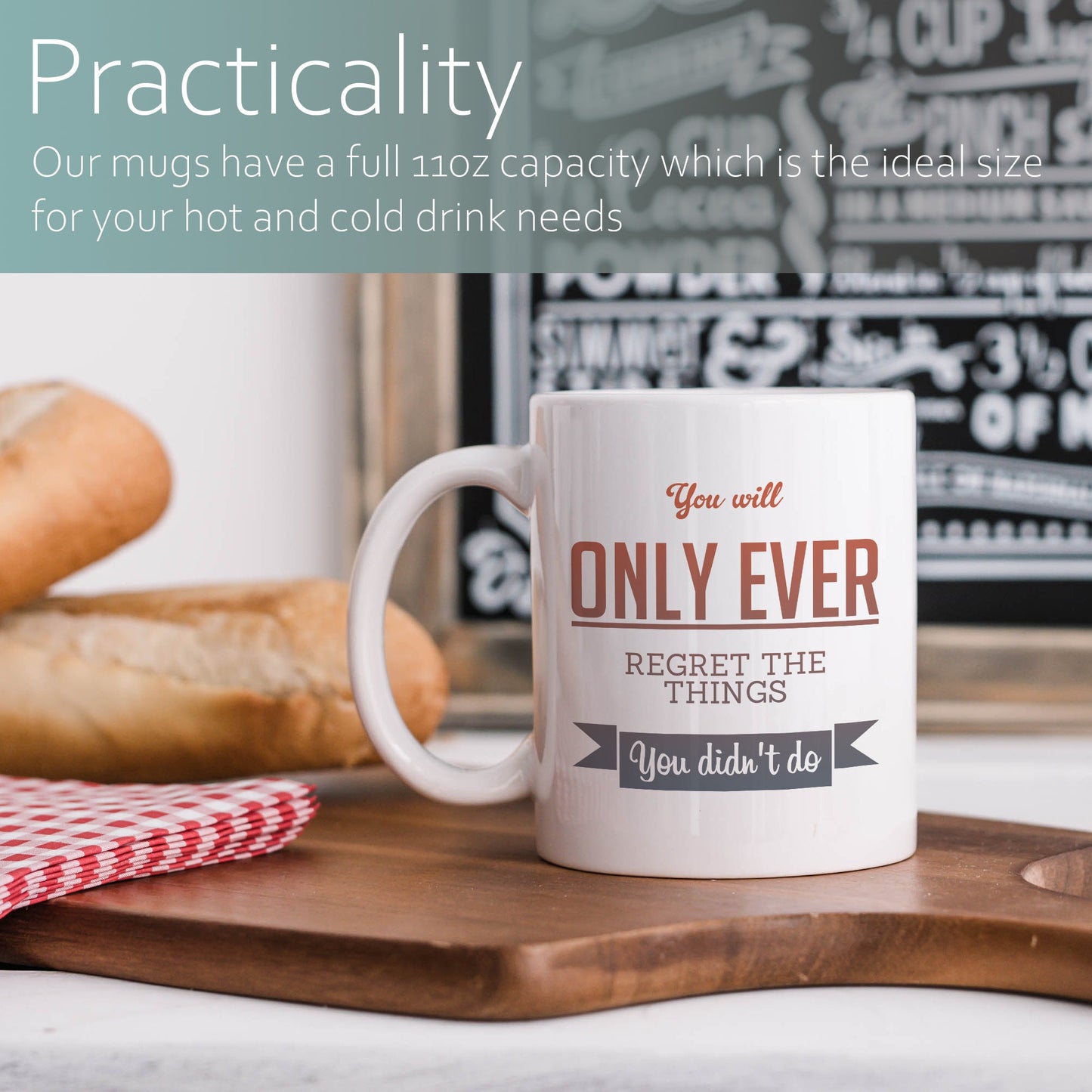 You'll only ever regret the things you didn't do | Ceramic mug-Ceramic mug-Adnil Creations