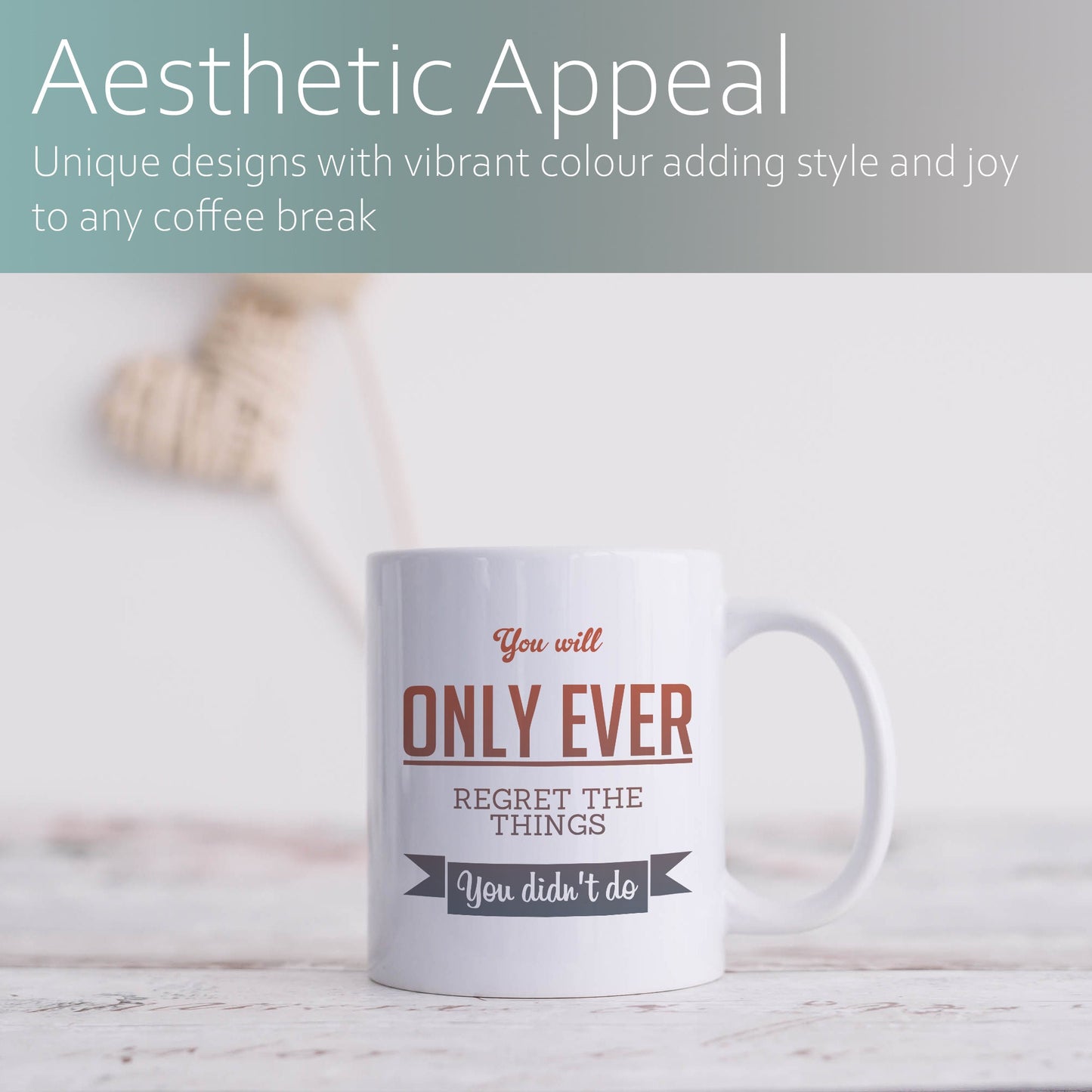 You'll only ever regret the things you didn't do | Ceramic mug-Ceramic mug-Adnil Creations