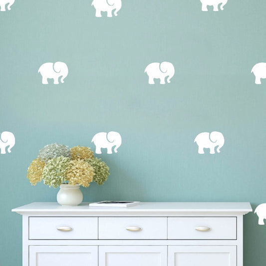 Set of 50 elephants | Wall pattern - Adnil Creations