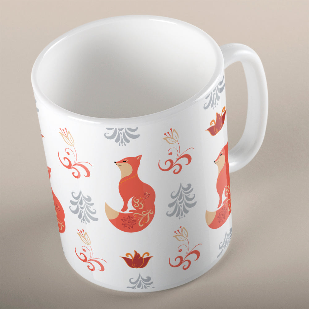 Cute fox pattern | Ceramic mug - Adnil Creations