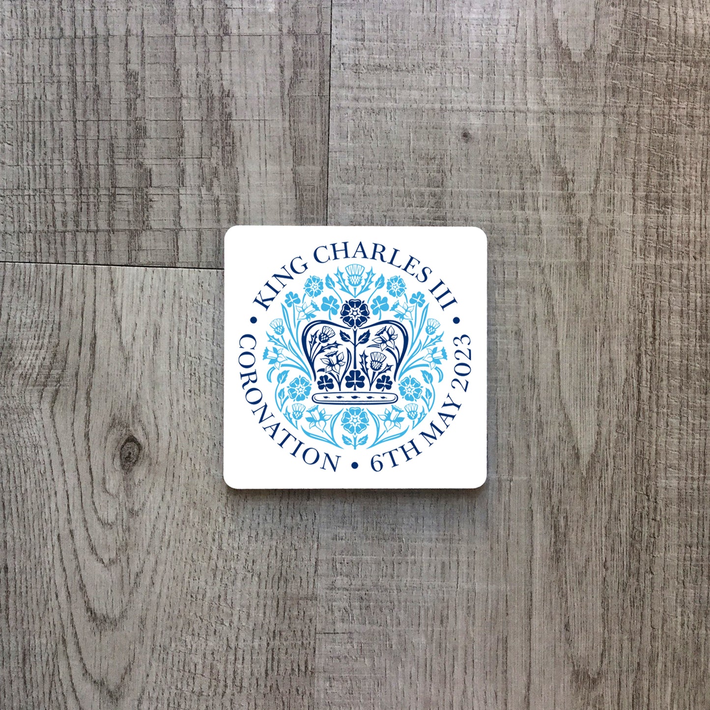 Official Emblem of The Coronation of King Charles III – 6th May 2023 | Enamel mug | Blue