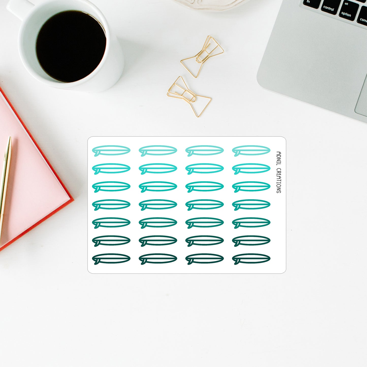 Surfboards | Planner stickers - Adnil Creations