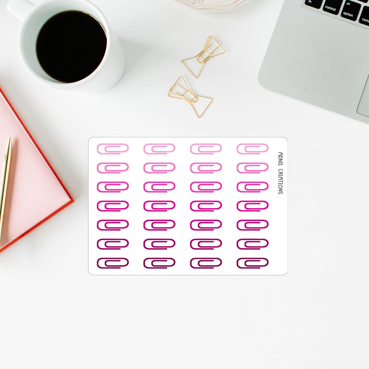 Paperclips | Planner stickers - Adnil Creations