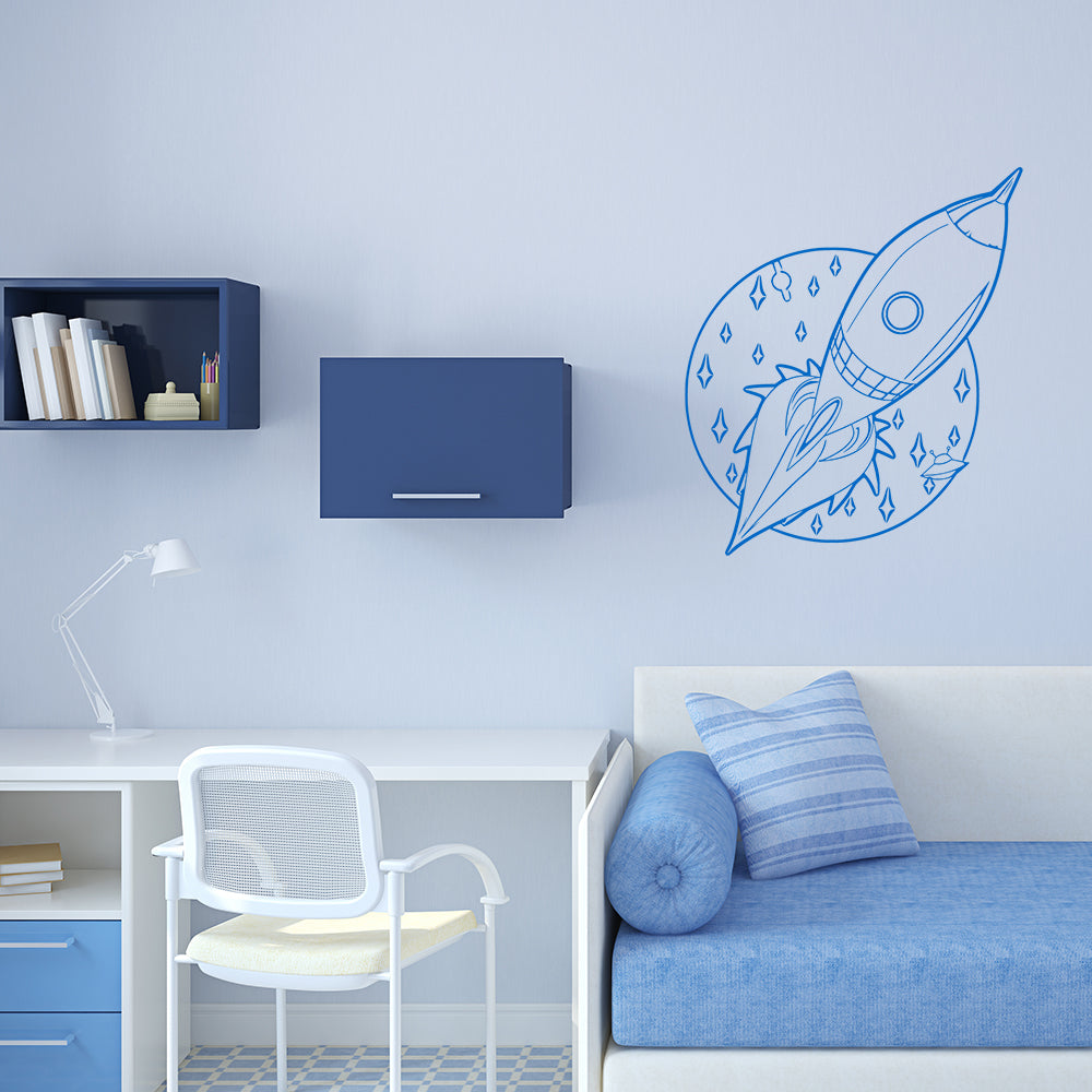 Retro rocket | Wall decal - Adnil Creations