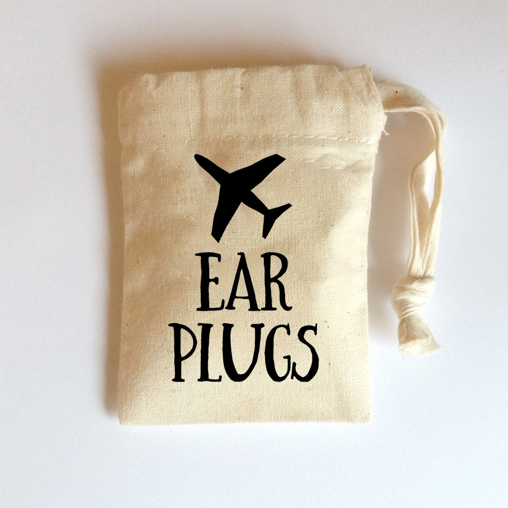 Ear plugs bag | Small cotton drawstring bag - Adnil Creations