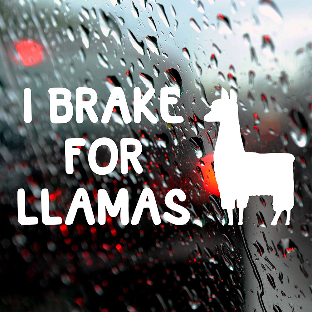 I brake for llamas | Bumper sticker-Bumper stickers-Adnil Creations