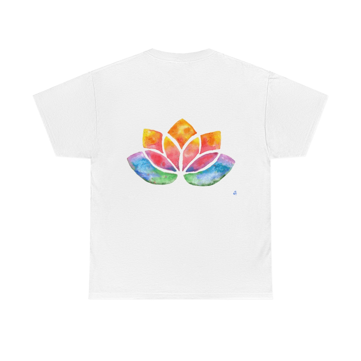 Watercolour Lotus Yoga Tee | Unisex Heavy Cotton Tee