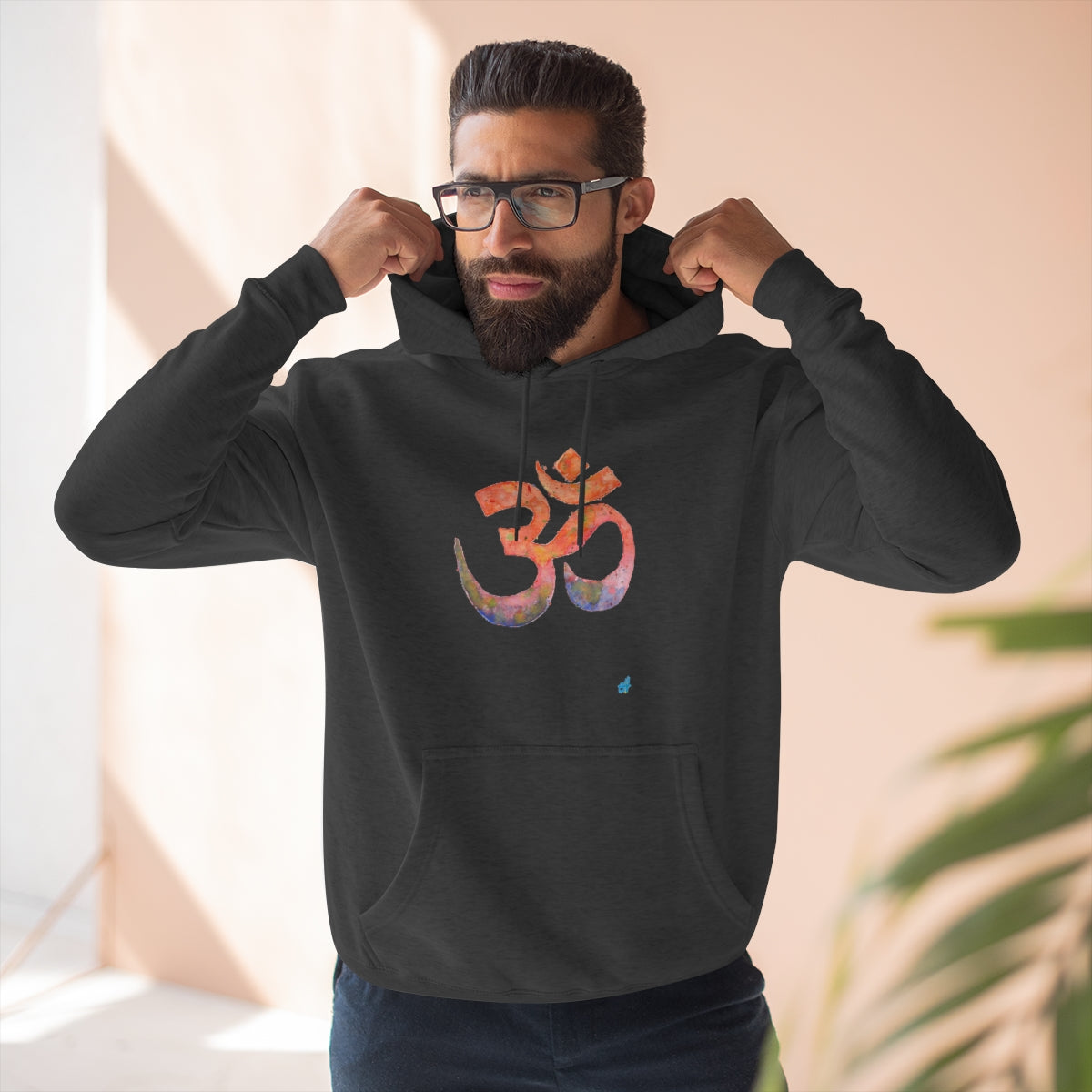 Watercolour Om Yoga Hoodie | Unisex Premium Pullover Hoodie-Hoodie-Adnil Creations