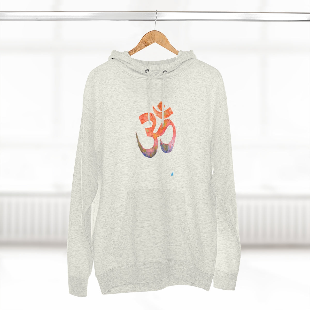 Watercolour Om Yoga Hoodie | Unisex Premium Pullover Hoodie-Hoodie-Adnil Creations