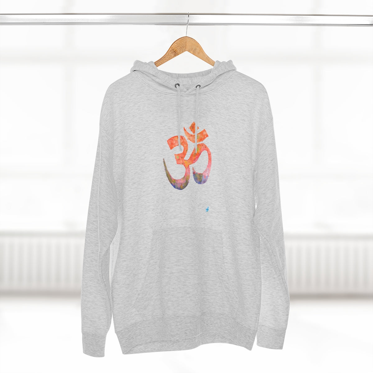 Watercolour Om Yoga Hoodie | Unisex Premium Pullover Hoodie-Hoodie-Adnil Creations