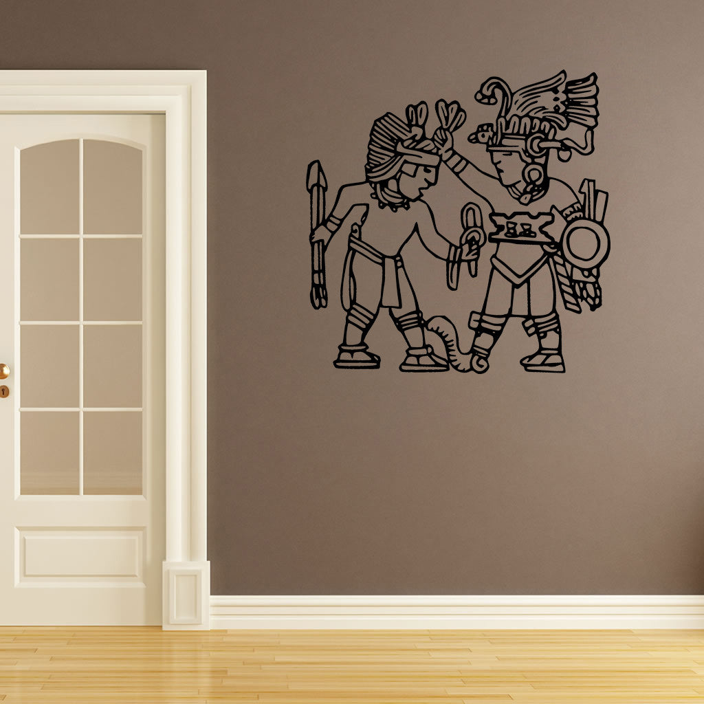 Aztec men | Wall decal - Adnil Creations