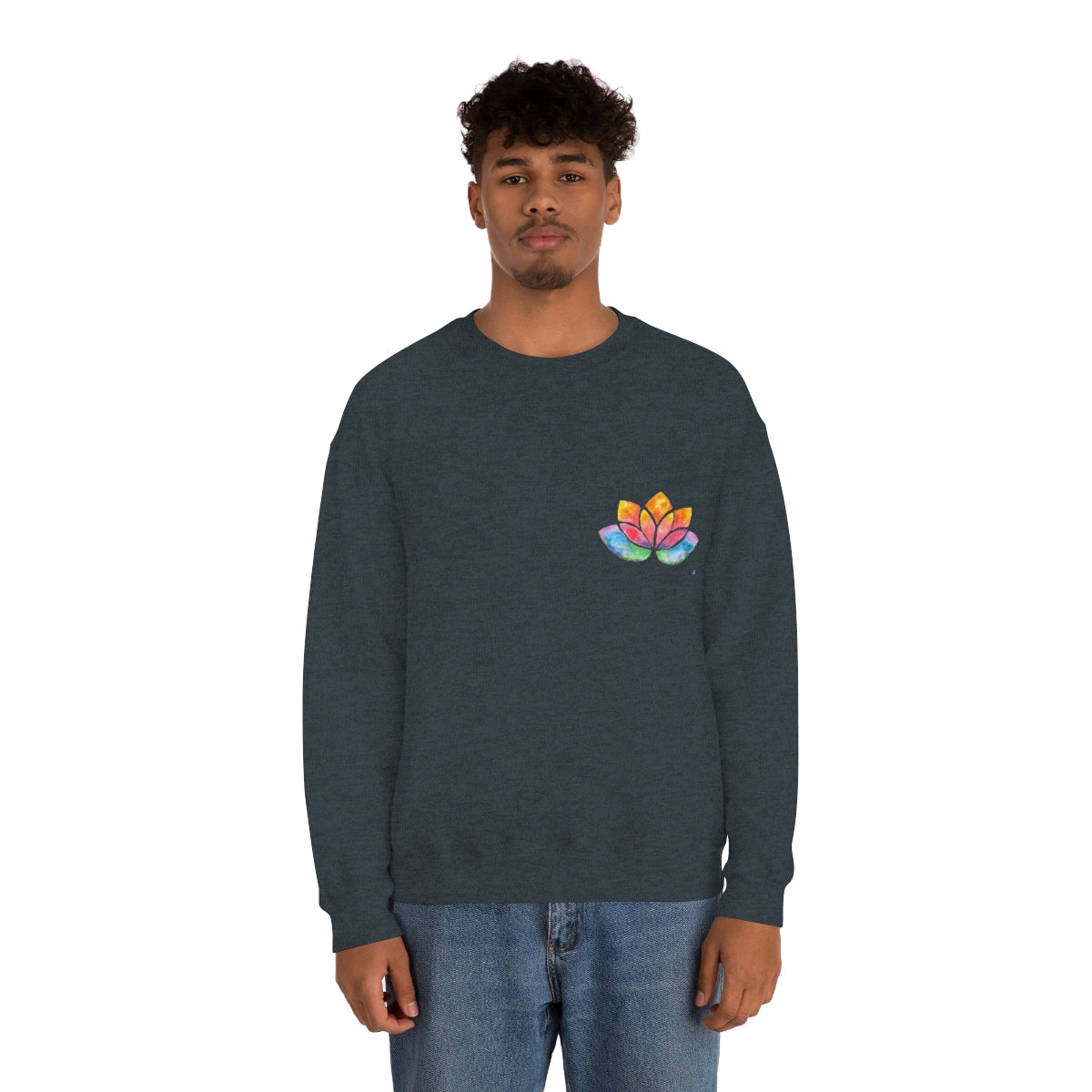 Watercolour Lotus | Yoga Sweater | Unisex Heavy Blend™ Crewneck Sweatshirt