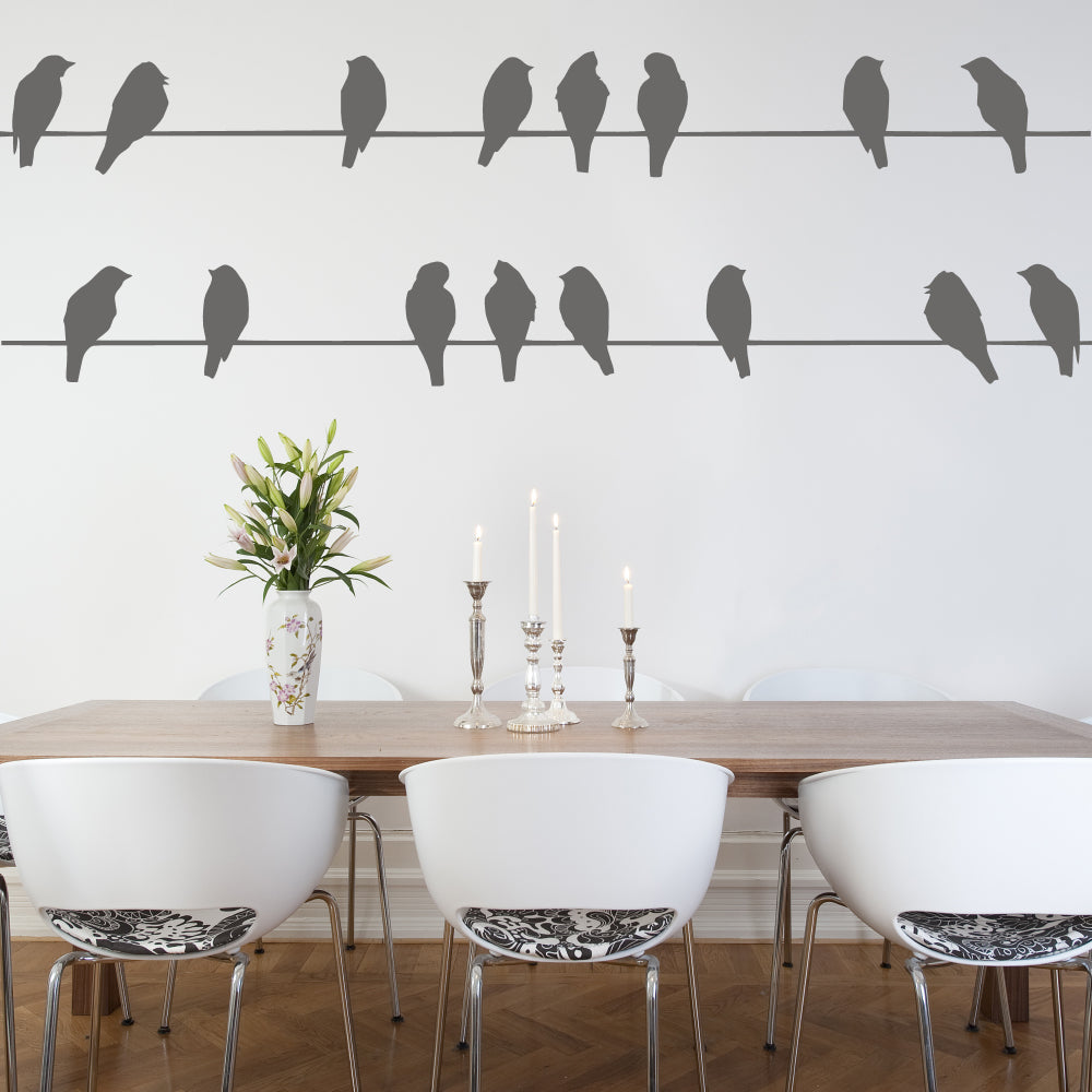 Birds on wires | Wall decal-Wall art-Adnil Creations