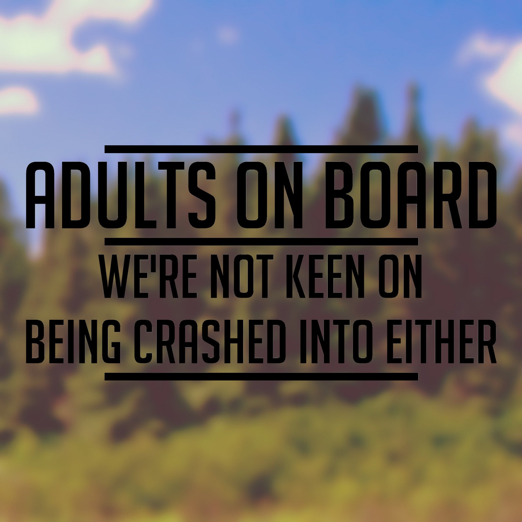 Adults on board | Bumper sticker - Adnil Creations