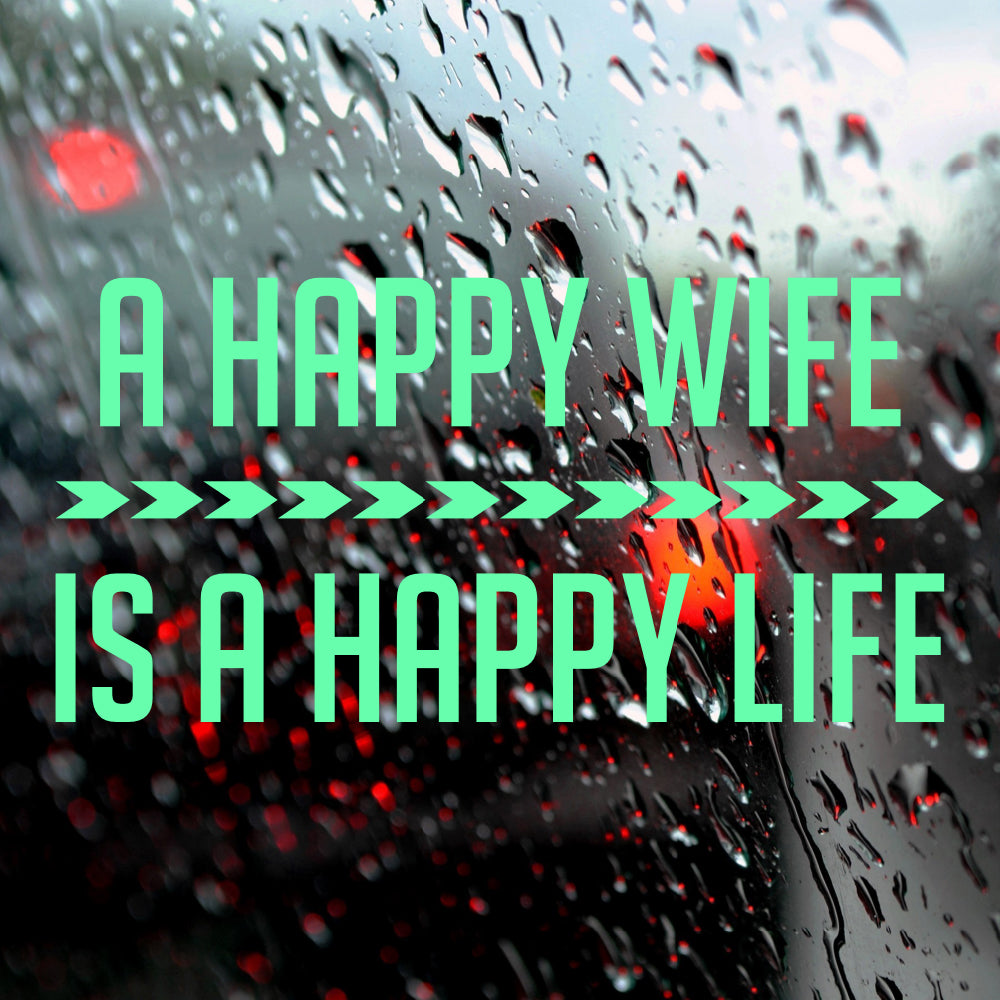 A happy wife is a happy life | Bumper sticker - Adnil Creations