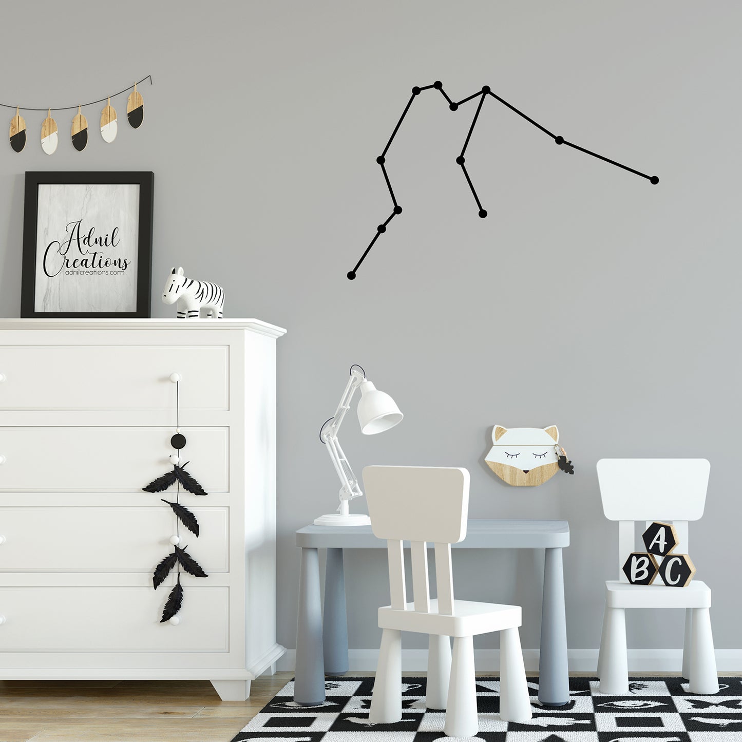 Aquarius constellation | Wall decal-Wall art-Adnil Creations
