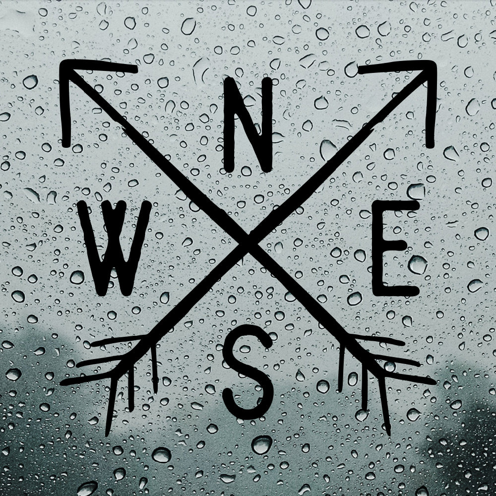NESW compass with arrows | Bumper sticker - Adnil Creations